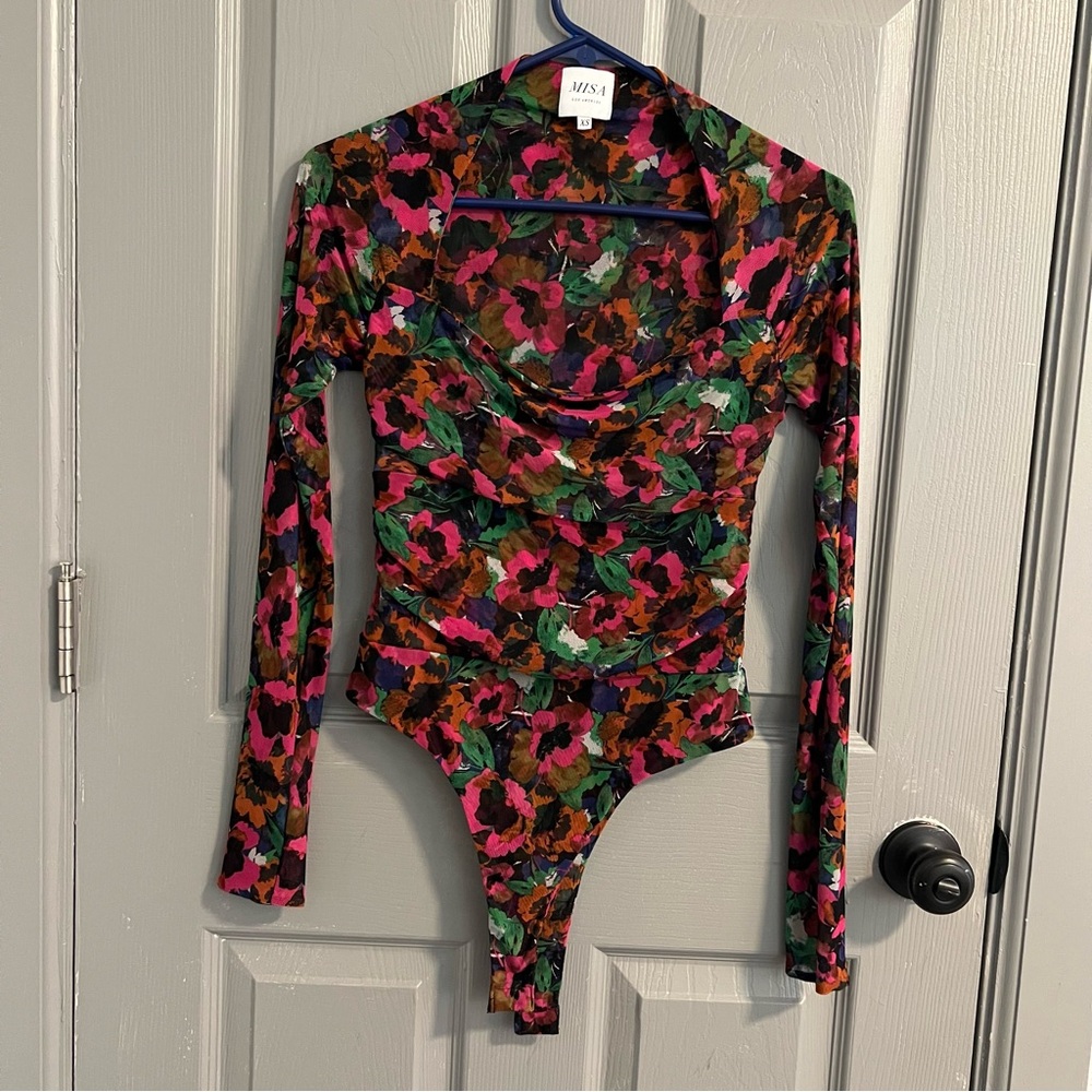 Misa Hayworth Multicolor Floral Bodysuit - Picture 2 of 5
